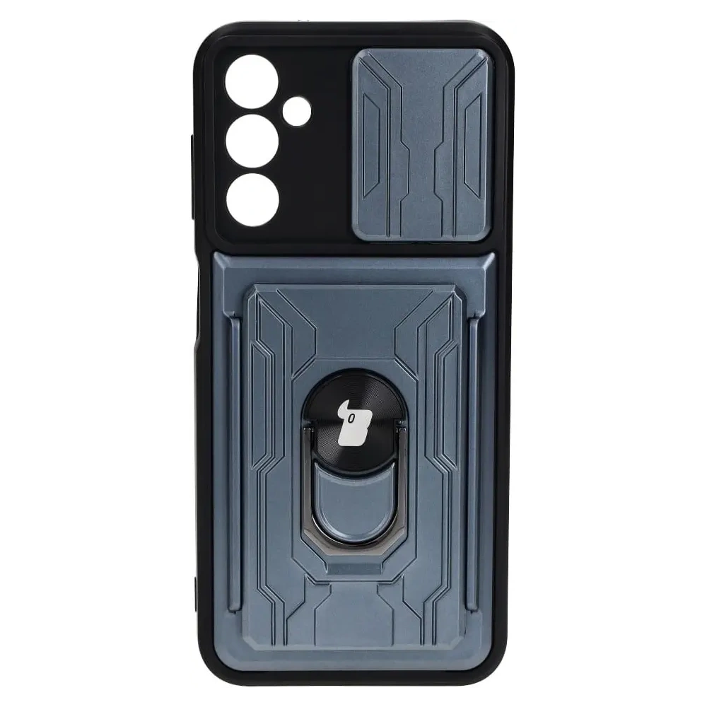 Hurtownia GSM - Bizon Case Camshield Kártyahely Gyűrű Samsung Galaxy A14 4G/5G szürke - BIZ7295 - {ean13} - Hurt