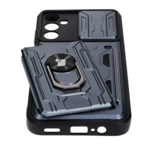 Hurtownia GSM - Bizon Case Camshield Kártyahely Gyűrű Samsung Galaxy A14 4G/5G szürke - BIZ7295 - {ean13} - Hurt