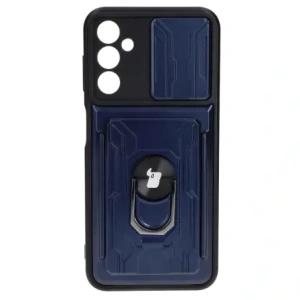 Hurtownia GSM - Bizon Case Camshield Kártyafoglalatos Gyűrű Samsung Galaxy A14 4G/5G sötétkék - BIZ7296 - {ean13} - Hurt