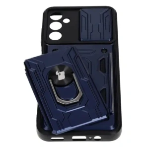 Hurtownia GSM - Bizon Case Camshield Kártyafoglalatos Gyűrű Samsung Galaxy A14 4G/5G sötétkék - BIZ7296 - {ean13} - Hurt