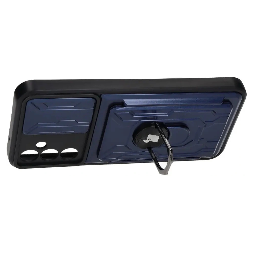Hurtownia GSM - Bizon Case Camshield Kártyafoglalatos Gyűrű Samsung Galaxy A14 4G/5G sötétkék - BIZ7296 - {ean13} - Hurt