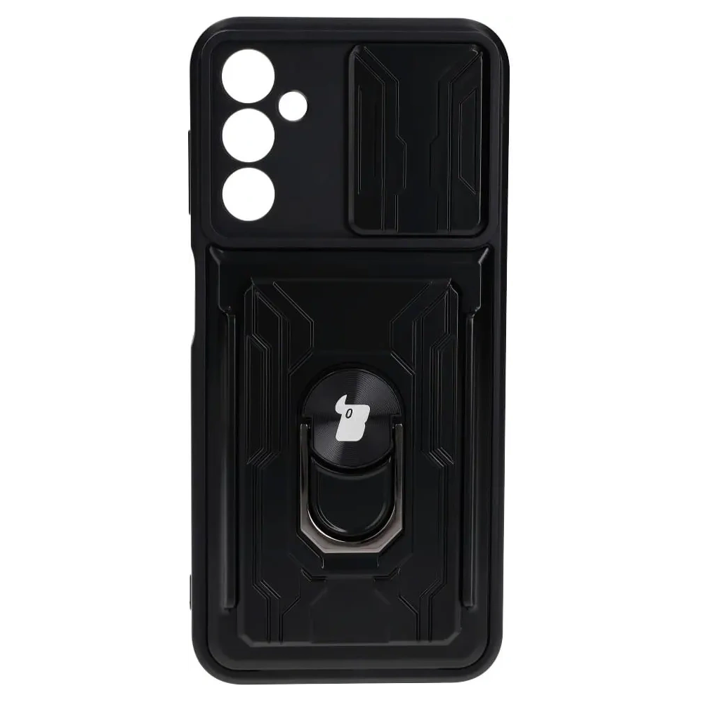 Hurtownia GSM - Bizon Case Camshield Kártyahely Gyűrű Samsung Galaxy A14 4G/5G fekete - BIZ7297 - {ean13} - Hurt
