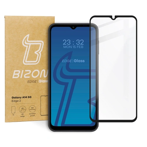 Szkło hartowane Bizon Glass Edge 2 do Samsung Galaxy A14 4G/5G czarne