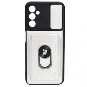 Hurtownia GSM - Bizon Case Camshield Kártyahely Gyűrű Samsung Galaxy A14 4G/5G fehér - BIZ840 - {ean13} - Hurt