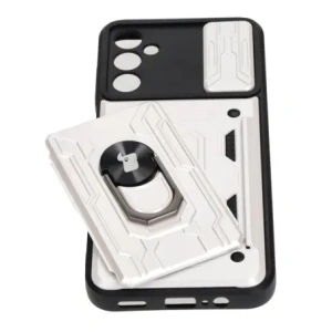 Hurtownia GSM - Bizon Case Camshield Kártyahely Gyűrű Samsung Galaxy A14 4G/5G fehér - BIZ840 - {ean13} - Hurt
