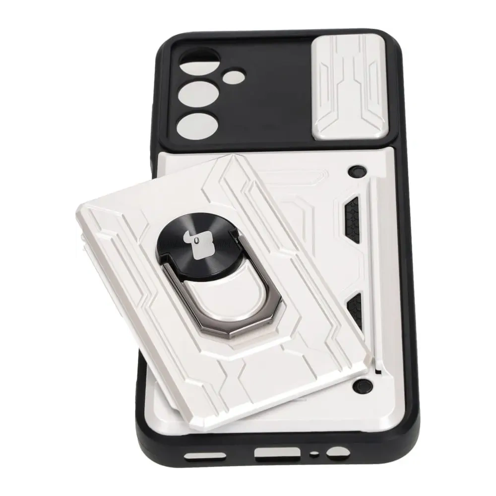 Hurtownia GSM - Bizon Case Camshield Kartensteckplatz Ring Samsung Galaxy A14 4G/5G weiß - BIZ840 - {ean13} - Hurt