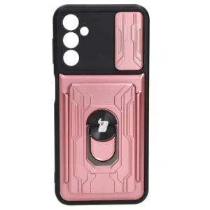Hurtownia GSM - Bizon Case Camshield Kártyafoglalatos Gyűrű Samsung Galaxy A14 4G/5G világos rózsaszín - BIZ7307 - {ean13} - Hurt