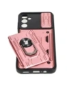 Hurtownia GSM - Etui Bizon Case Camshield Card Slot Ring do Samsung Galaxy A14 4G/5G, jasnoróżowe - BIZ7307 - {ean13} - Hurt