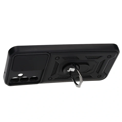 Etui Bizon Case CamShield Ring do Samsung Galaxy A14 4G/5G czarne