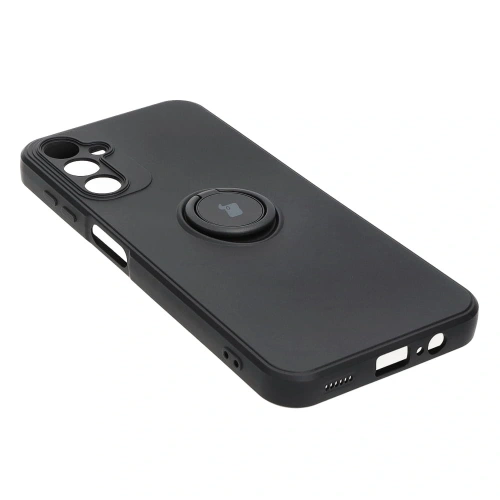 Etui Bizon Case Silicone Ring Sq do Samsung Galaxy A14 4G/5G czarne