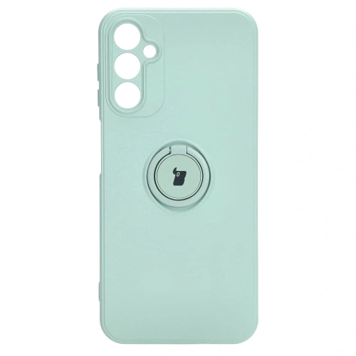 Etui Bizon Case Silicone Ring Sq do Samsung Galaxy A14 4G/5G turkusowe