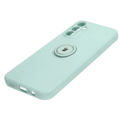 Etui Bizon Case Silicone Ring Sq do Samsung Galaxy A14 4G/5G turkusowe