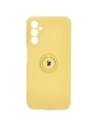 Bizon Case Silicone Ring Sq do Samsung Galaxy A14 4G/5G yellow