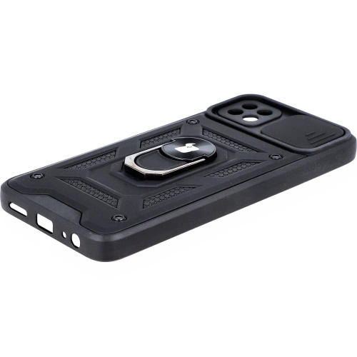 Etui Bizon Case CamShield Ring do Samsung Galaxy A22 5G czarne