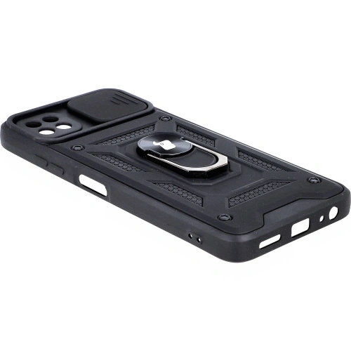 Etui Bizon Case CamShield Ring do Samsung Galaxy A22 5G czarne