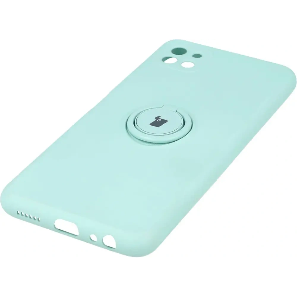 Hurtownia GSM - Etui Bizon Case Silicone Ring do Samsung Galaxy A22 5G turkusowe - BIZ7331 - {ean13} - Hurt