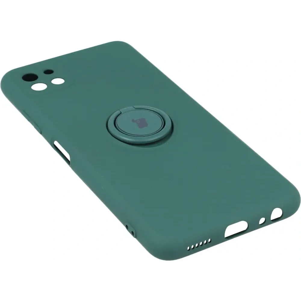 Hurtownia GSM - Etui Bizon Case Silicone Ring do Samsung Galaxy A22 5G ciemnozielone - BIZ7337 - {ean13} - Hurt