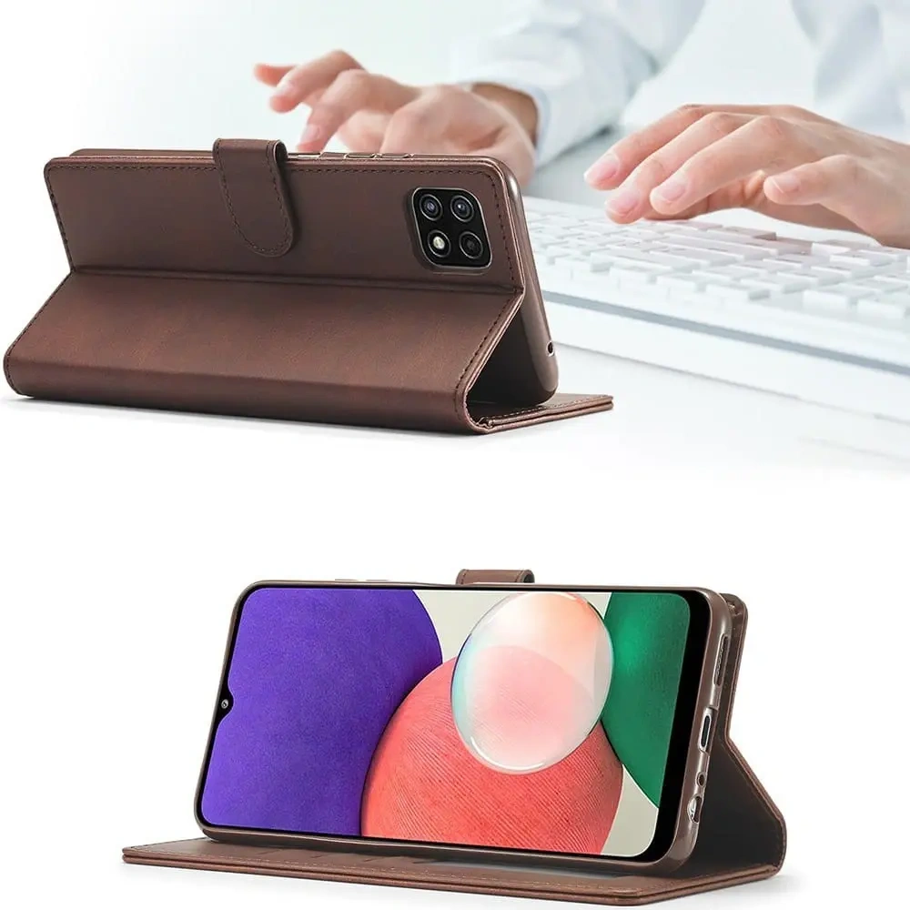 Hurtownia GSM - Bizon Case Wallet Samsung Galaxy A22 5G maro - BIZ7339 - {ean13} - Hurt