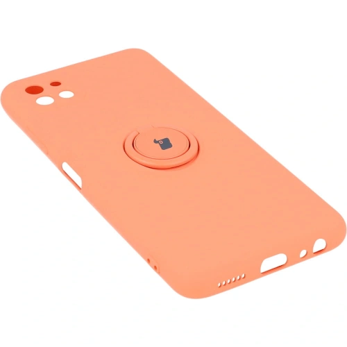 Etui Bizon Case Silicone Ring do Samsung Galaxy A22 5G pomarańczowe
