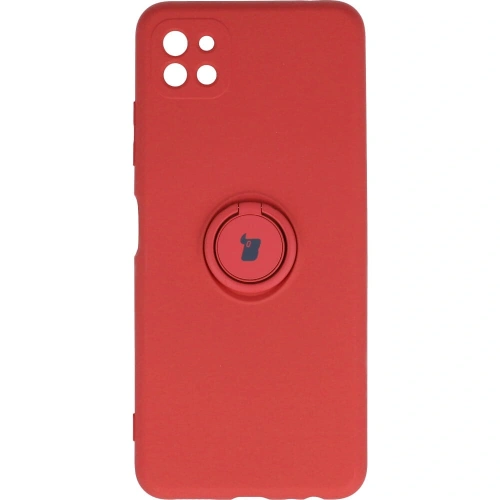 Etui Bizon Case Silicone Ring do Samsung Galaxy A22 5G ciemny róż