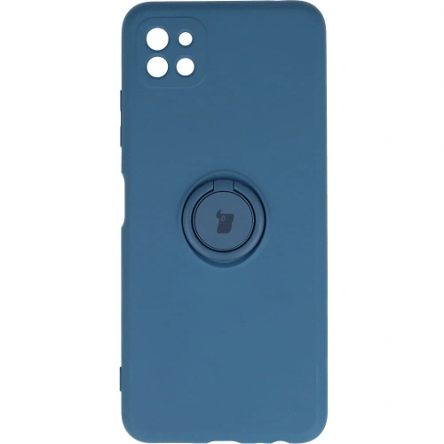 Etui Bizon Case Silicone Ring do Samsung Galaxy A22 5G granatowe
