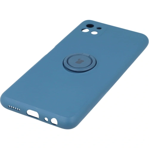 Etui Bizon Case Silicone Ring do Samsung Galaxy A22 5G granatowe