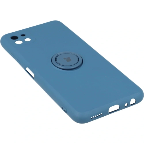 Etui Bizon Case Silicone Ring do Samsung Galaxy A22 5G granatowe