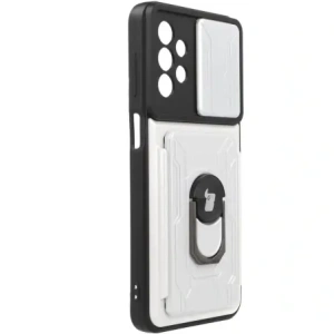 Wholesale Bizon Case Camshield Card Slot Ring Samsung Galaxy A23 5G / 4G white - BIZ7348 - {ean13} - Hurt
