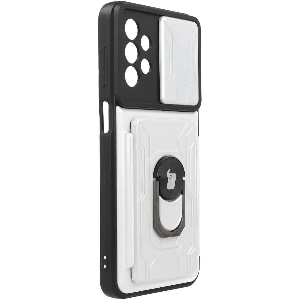 Hurtownia GSM - Bizon Case Camshield Kártyafoglalatos Gyűrű Samsung Galaxy A23 5G / 4G fehér - BIZ7348 - {ean13} - Hurt