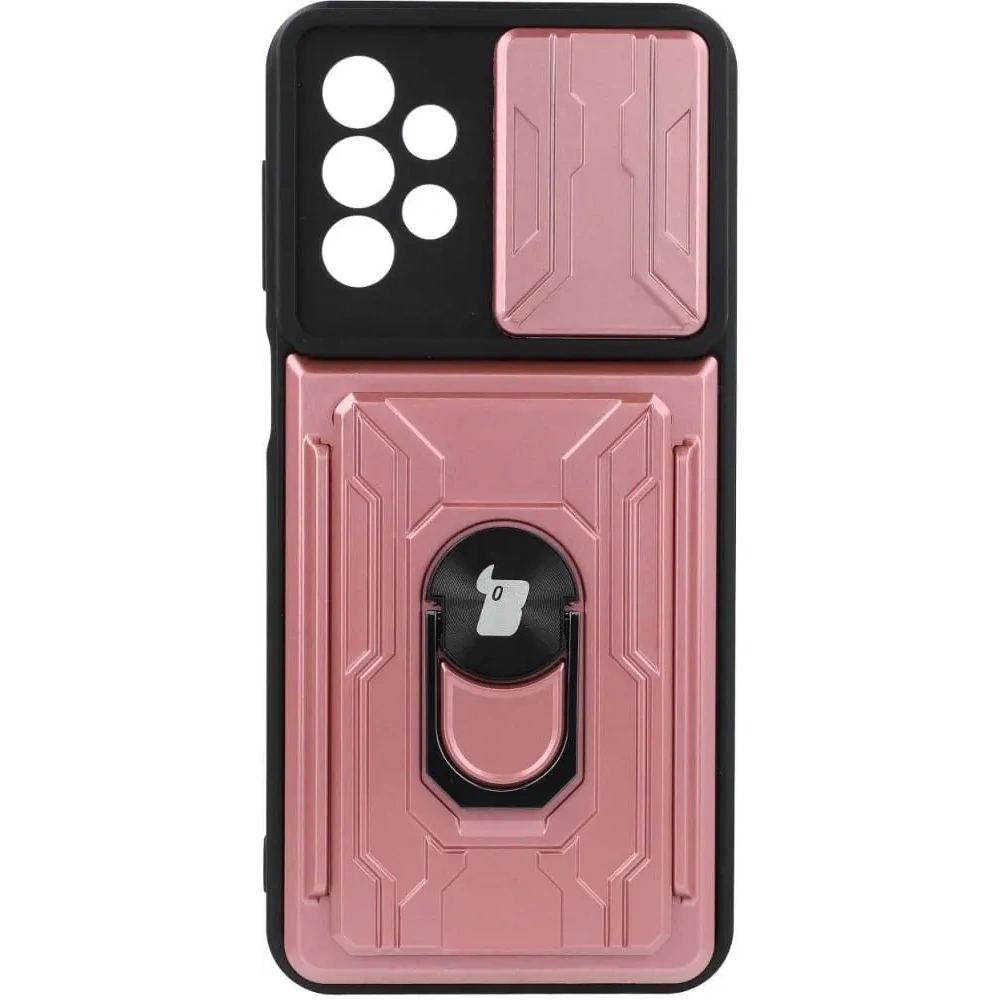 Hurtownia GSM - Bizon Case Camshield Kártyahely Gyűrű Samsung Galaxy A23 5G / 4G világos rózsaszín - BIZ7349 - {ean13} - Hurt