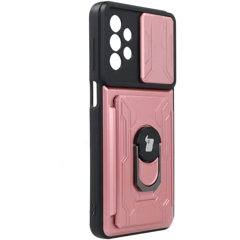 Hurtownia GSM - Bizon Case Camshield Kártyahely Gyűrű Samsung Galaxy A23 5G / 4G világos rózsaszín - BIZ7349 - {ean13} - Hurt