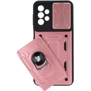 Hurtownia GSM - Bizon Case Camshield Card Slot Ring Samsung Galaxy A23 5G / 4G roz deschis - BIZ7349 - {ean13} - Hurt