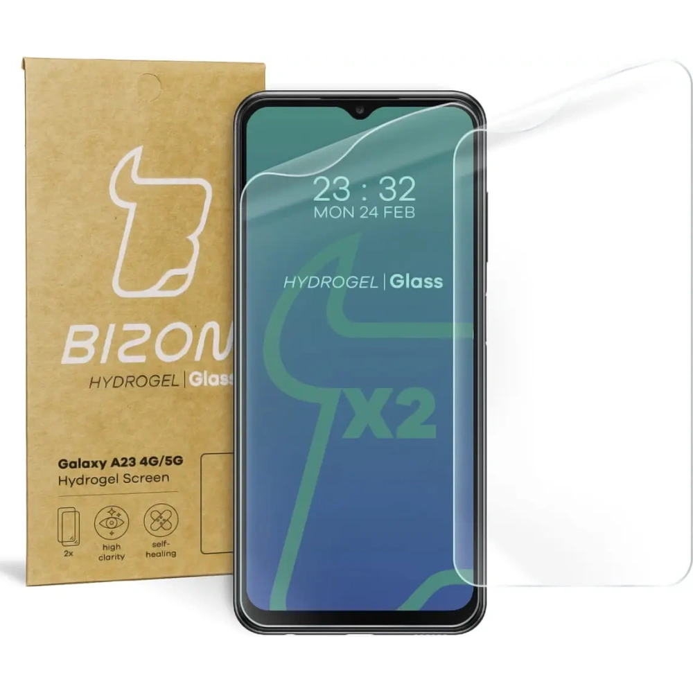 Wholesale Bizon Glass Hydrogel Samsung Galaxy A23 4G / 5G [2 PACK] - BIZ895 - {ean13} - Hurt