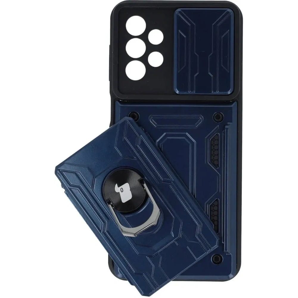 Hurtownia GSM - Bizon Case Camshield Kártyahely Gyűrű Samsung Galaxy A23 5G / 4G sötétkék - BIZ7353 - {ean13} - Hurt