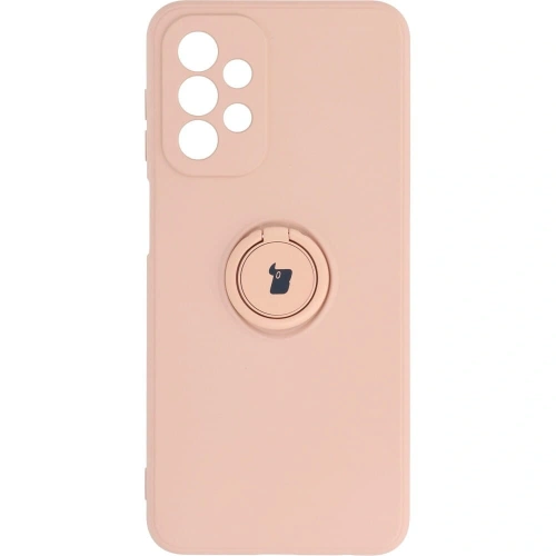 Etui Bizon Case Silicone Ring do Samsung Galaxy A23 5G / 4G jasnoróżowe