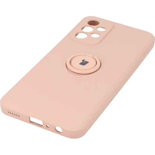 Etui Bizon Case Silicone Ring do Samsung Galaxy A23 5G / 4G jasnoróżowe