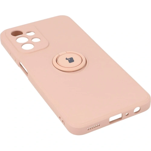 Etui Bizon Case Silicone Ring do Samsung Galaxy A23 5G / 4G jasnoróżowe