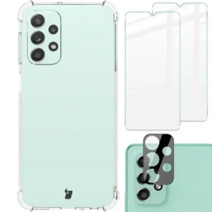 Hurtownia GSM - Bizon Case Clear Pack carcasă + 2x sticlă de protecție + sticlă de lentilă Samsung Galaxy A23 5G/4G transparentă - BIZ901 - {ean13} - Hurt