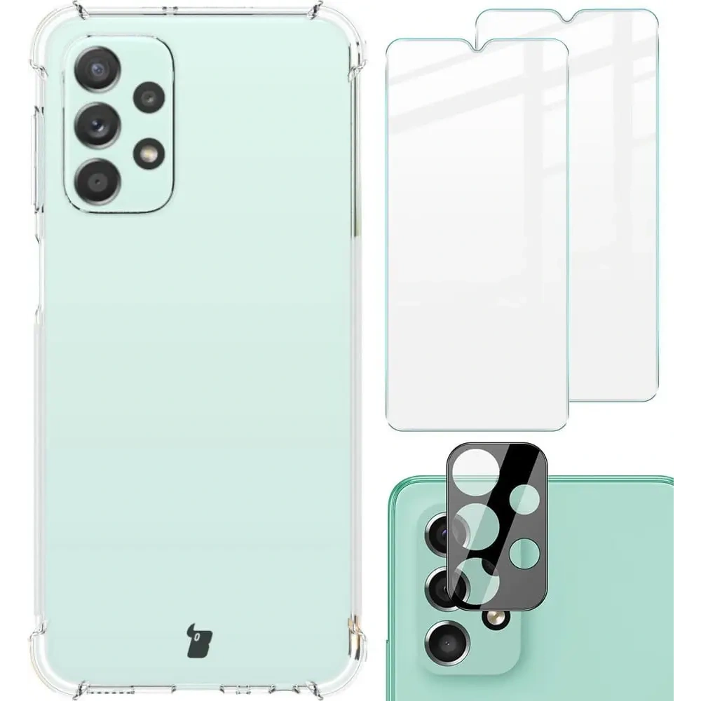 Hurtownia GSM - Etui + 2x szkło na ekran + obiektyw Bizon Case Clear Pack do Samsung Galaxy A23 5G/4G przezroczyste - BIZ901 - {ean13} - Hurt