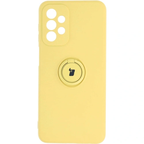 Etui Bizon Case Silicone Ring do Samsung Galaxy A23 5G / 4G żółte
