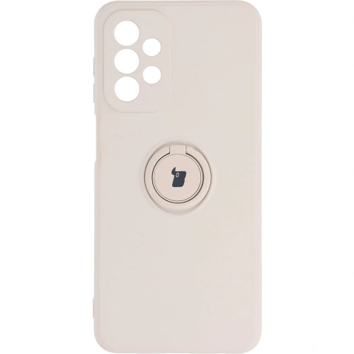 Etui Bizon Case Silicone Ring do Samsung Galaxy A23 5G / 4G beżowe