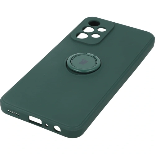 Etui Bizon Case Silicone Ring do Samsung Galaxy A23 5G / 4G ciemnozielone