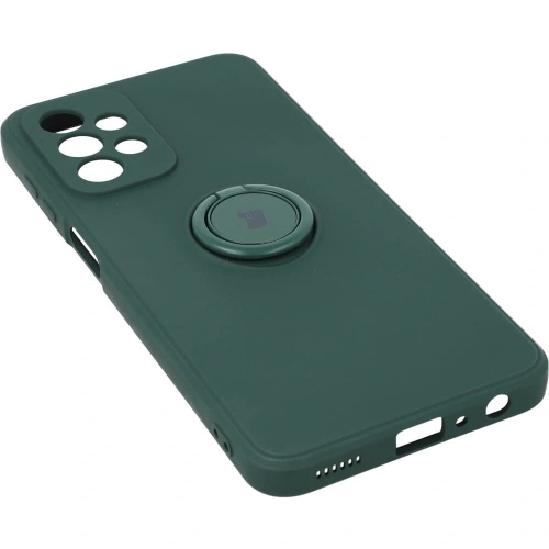 Etui Bizon Case Silicone Ring do Samsung Galaxy A23 5G / 4G ciemnozielone
