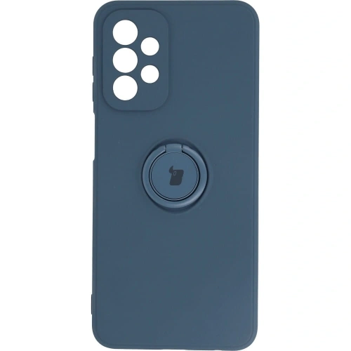 Etui Bizon Case Silicone Ring do Samsung Galaxy A23 5G / 4G granatowe