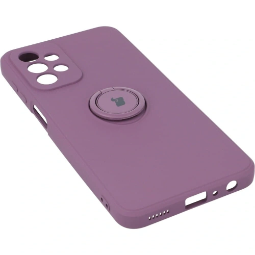 Etui Bizon Case Silicone Ring do Samsung Galaxy A23 5G / 4G ciemnofioletowe