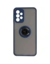 Bizon Case Hybrid Ring Samsung Galaxy A23 4G / 5G fumuriu cu un cadru albastru închis