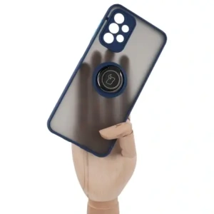 Hurtownia GSM - Etui z uchwytem na palec Bizon Case Hybrid Ring do Galaxy A23 4G / 5G, przydymione z granatową ramką - BIZ7375 - {ean13} - Hurt