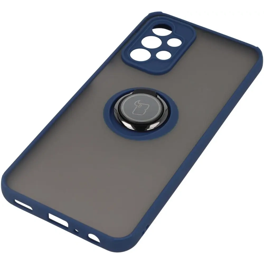 Hurtownia GSM - Bizon Case Hybrid Ring Samsung Galaxy A23 4G / 5G fumuriu cu un cadru albastru închis - BIZ7375 - {ean13} - Hurt