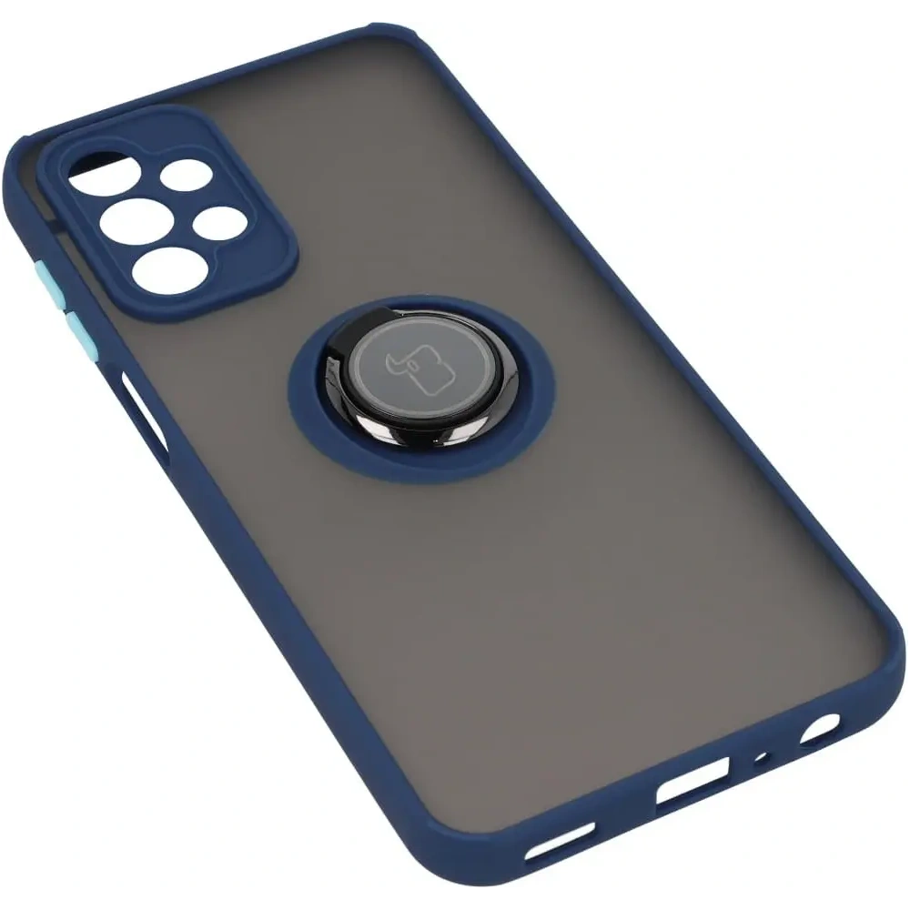 Wholesale Bizon Case Hybrid Ring Samsung Galaxy A23 4G / 5G smoky with a navy blue frame - BIZ7375 - {ean13} - Hurt