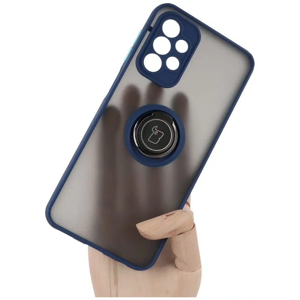 Wholesale Bizon Case Hybrid Ring Samsung Galaxy A23 4G / 5G smoky with a navy blue frame - BIZ7375 - {ean13} - Hurt